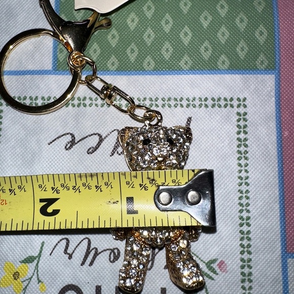 NWT crystal bear keychain purse charm - Picture 4 of 7